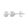 Thumbnail Image 7 of White Lab-Created Sapphire J-Hoop Dangle Earrings & Cultured Pearl Stud Earrings Gift Set Sterling Silver