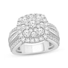Thumbnail Image 1 of Round-Cut Multi-Diamond Cushion Halo Engagement Ring 2 ct tw 10K White Gold