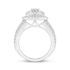 Thumbnail Image 3 of Round-Cut Multi-Diamond Cushion Halo Engagement Ring 2 ct tw 10K White Gold