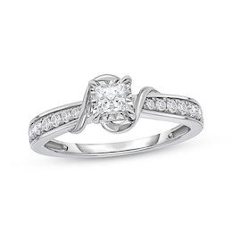 Adore Princess-Cut Diamond Engagement Ring 1/2 ct tw 14K White Gold