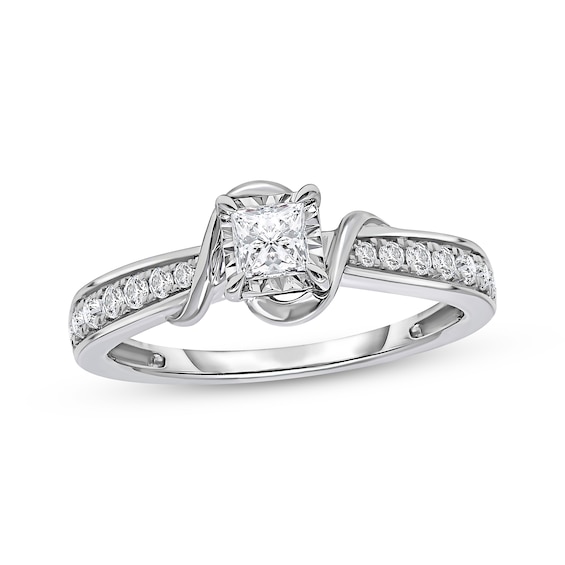 Adore Princess-Cut Diamond Engagement Ring 1/2 ct tw 14K White Gold