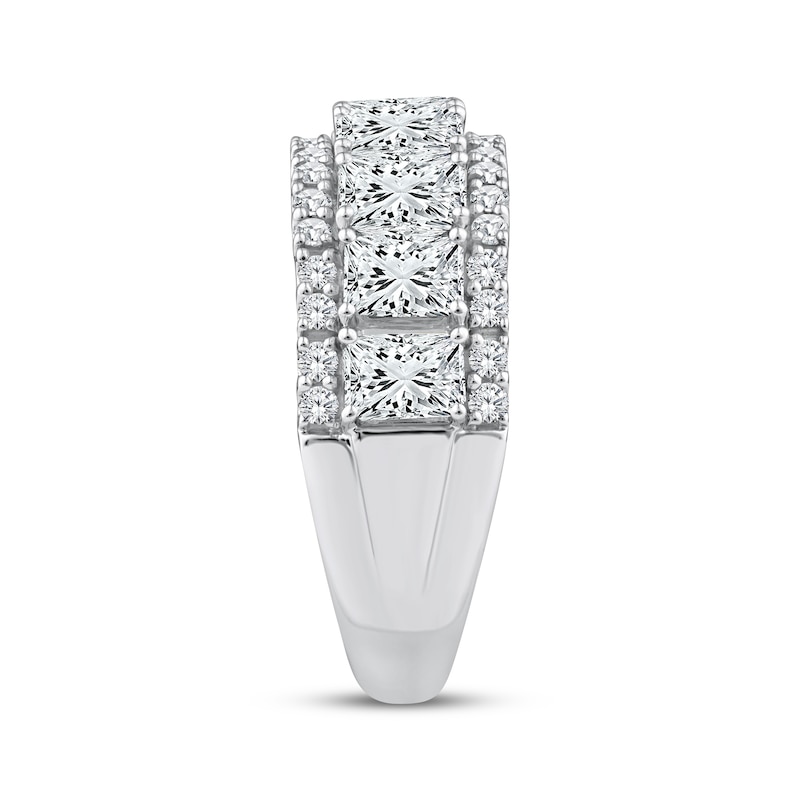 Main Image 2 of Adore Lab-Grown Diamonds Radiant-Cut Anniversary Ring 3 ct tw 14K White Gold