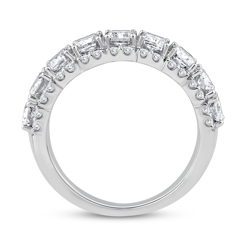 Main Image 3 of Adore Lab-Grown Diamonds Radiant-Cut Anniversary Ring 3 ct tw 14K White Gold