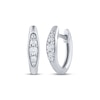 Thumbnail Image 1 of KAY Lab-Grown Diamonds Pavé Tapered Huggie Hoop Earrings 1/6 ct tw Sterling Silver