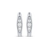 Thumbnail Image 2 of KAY Lab-Grown Diamonds Pavé Tapered Huggie Hoop Earrings 1/6 ct tw Sterling Silver