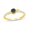 Thumbnail Image 1 of Black & White Diamond Promise Ring 1/3 ct tw 10K Yellow Gold