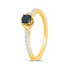 Thumbnail Image 2 of Black & White Diamond Promise Ring 1/3 ct tw 10K Yellow Gold