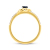 Thumbnail Image 3 of Black & White Diamond Promise Ring 1/3 ct tw 10K Yellow Gold