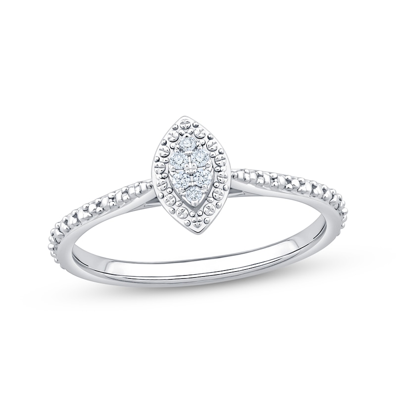 Main Image 1 of KAY Lab-Grown Diamonds Multi-Stone Beaded Promise Ring 1/20 ct tw Sterling Silver