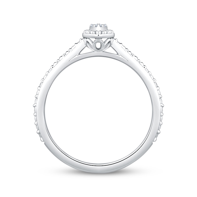 Main Image 3 of KAY Lab-Grown Diamonds Multi-Stone Beaded Promise Ring 1/20 ct tw Sterling Silver