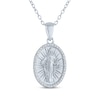 Thumbnail Image 2 of Diamond Accent Mary Necklace Sterling Silver 18"