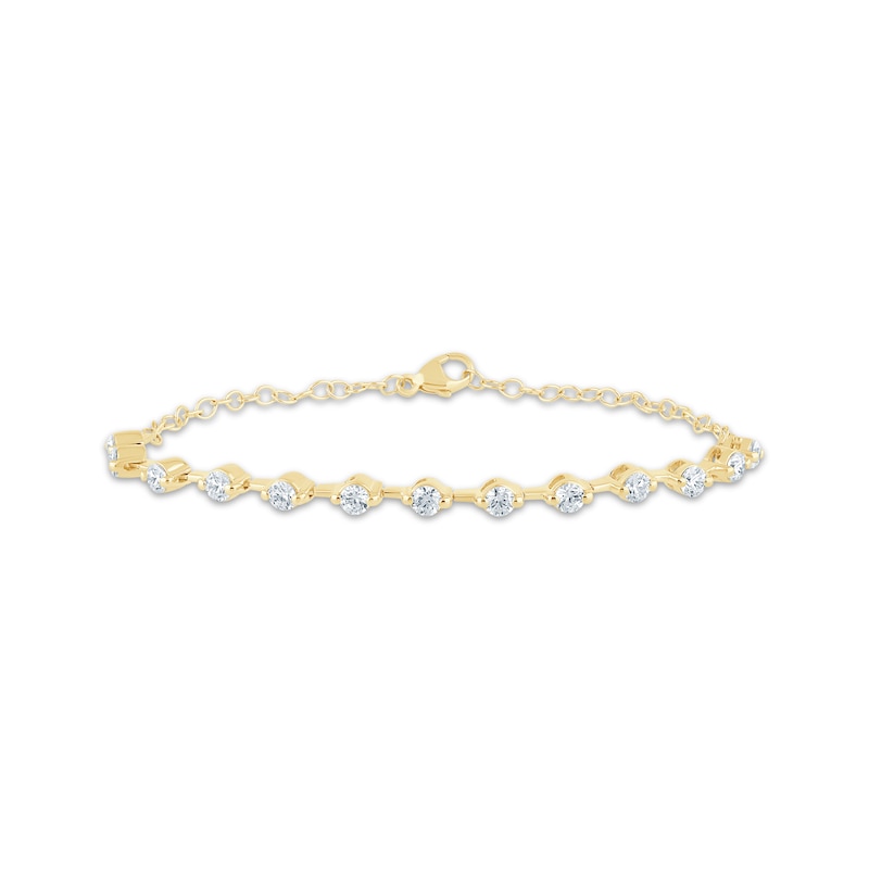 Main Image 1 of KAY Lab-Grown Diamonds Bracelet 1-1/2 ct tw 10K Yellow Gold 7.5"