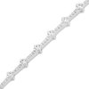 Thumbnail Image 2 of Milestones Lab-Grown Diamond Station Bracelet 8 ct tw 10K White Gold 7.25"