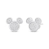 Thumbnail Image 1 of Disney Treasures Mickey Mouse Diamond Stud Earrings 1/6 ct tw Sterling Silver