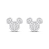 Thumbnail Image 2 of Disney Treasures Mickey Mouse Diamond Stud Earrings 1/6 ct tw Sterling Silver