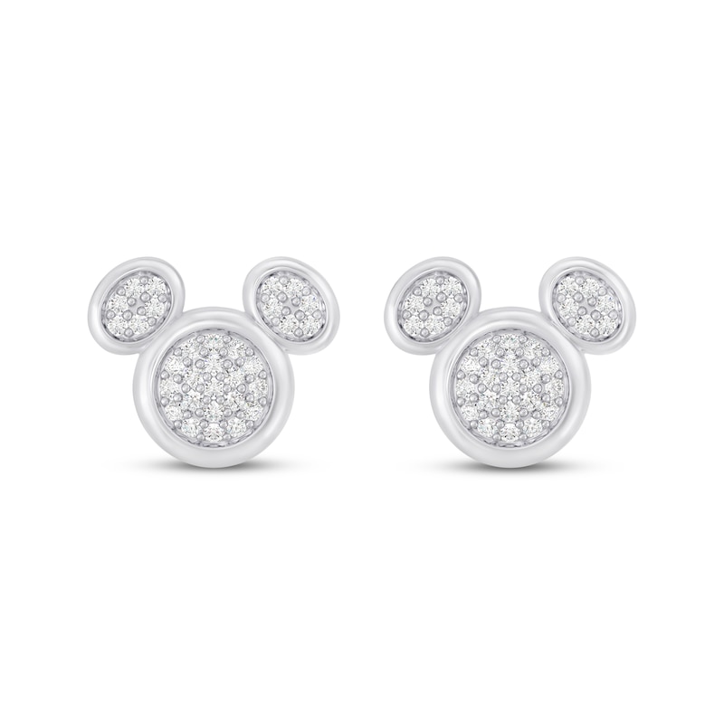Main Image 2 of Disney Treasures Mickey Mouse Diamond Stud Earrings 1/6 ct tw Sterling Silver
