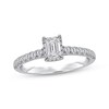 Thumbnail Image 1 of Adore Certified Emerald-Cut Diamond Engagement Ring 1 ct tw Platinum