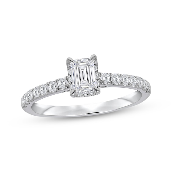 Adore Certified Emerald-Cut Diamond Engagement Ring 1 ct tw Platinum