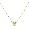 Thumbnail Image 1 of Polished Heart Valentino Chain Necklace Hollow 10K Yellow Gold 18"