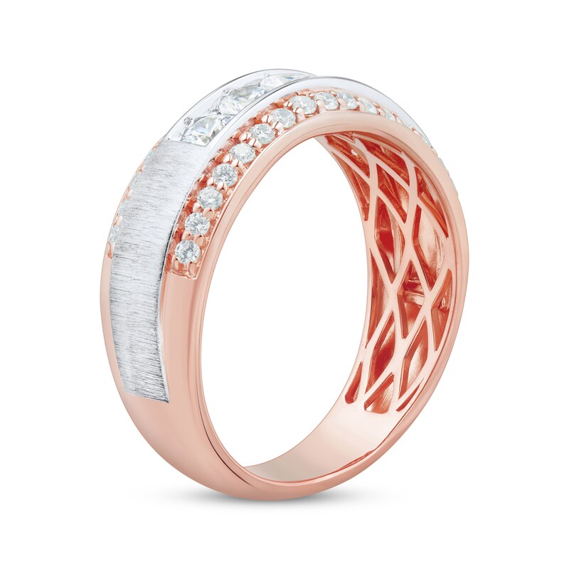 Main Image 2 of Adore Men's Diamond Wedding Band 1 ct tw 10K Two-Tone Gold