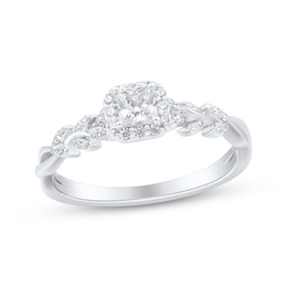 Adore Princess-Cut Diamond Engagement Ring 1/2 ct tw 14K White Gold
