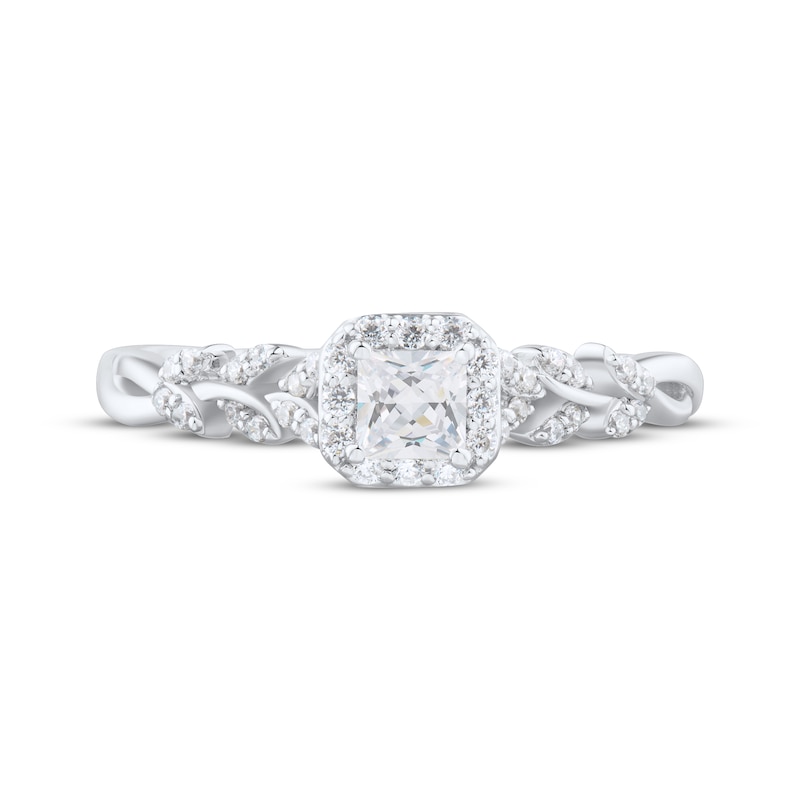 Main Image 3 of Adore Princess-Cut Diamond Engagement Ring 1/2 ct tw 14K White Gold