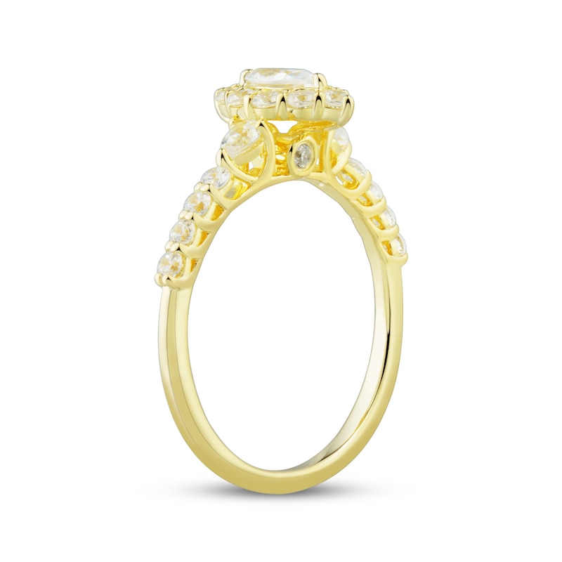 Main Image 2 of Adore Marquise-Cut Diamond Halo Engagement Ring 1 ct tw 14K Yellow Gold