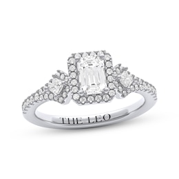 THE LEO Diamond Three-Stone Emerald-Cut Engagement Ring 7/8 ct w 14K White Gold