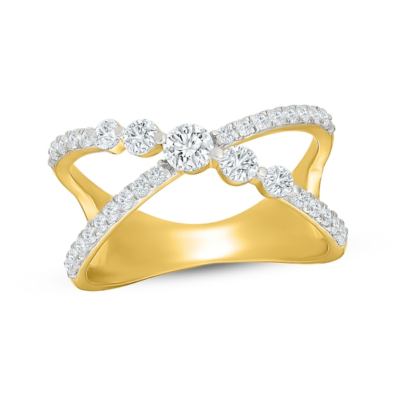KAY Lab-Grown Diamonds Crossover Ring 5/8 ct tw 10K Yellow Gold