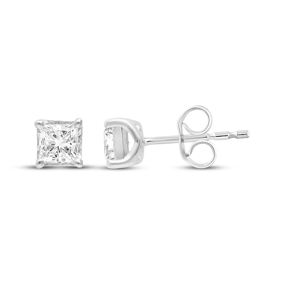 Radiant Reflections Princess-Cut Diamond Solitaire Stud Earrings 5/ ct tw Sterling Silver (J/I3