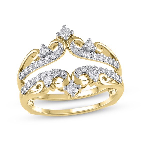 Adore Diamond Swirl Enhancer Ring 1/2 ct tw 14K Yellow Gold