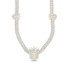 Thumbnail Image 1 of Men's Diamond & Lab-Created Ruby Lion with Crown Necklace 2 ct tw 10K Yellow Gold 20"