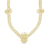 Thumbnail Image 4 of Men's Diamond & Lab-Created Ruby Lion with Crown Necklace 2 ct tw 10K Yellow Gold 20"
