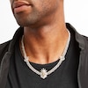 Thumbnail Image 5 of Men's Diamond & Lab-Created Ruby Lion with Crown Necklace 2 ct tw 10K Yellow Gold 20"