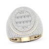 Thumbnail Image 1 of Men's Baguette & Round-Cut Diamond Ring 3 ct tw 10K Yellow Gold