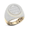 Thumbnail Image 2 of Men's Baguette & Round-Cut Diamond Ring 3 ct tw 10K Yellow Gold