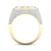 Thumbnail Image 4 of Men's Baguette & Round-Cut Diamond Ring 3 ct tw 10K Yellow Gold