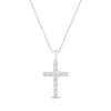 Thumbnail Image 0 of Diamond Cross Necklace 1/15 ct tw Sterling Silver 18”