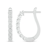 Thumbnail Image 2 of Diamond Hoop Earrings 1/10 ct tw Sterling Silver