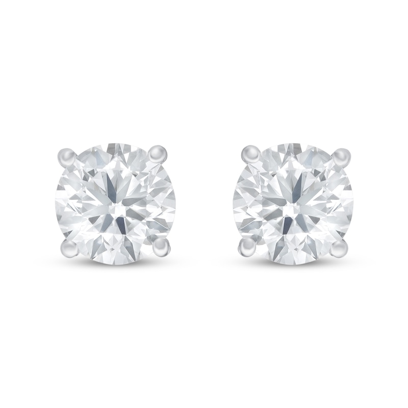 Lab-Created Diamonds by KAY Solitaire Stud Earrings 1/2 ct tw 14K White Gold (F/SI2)