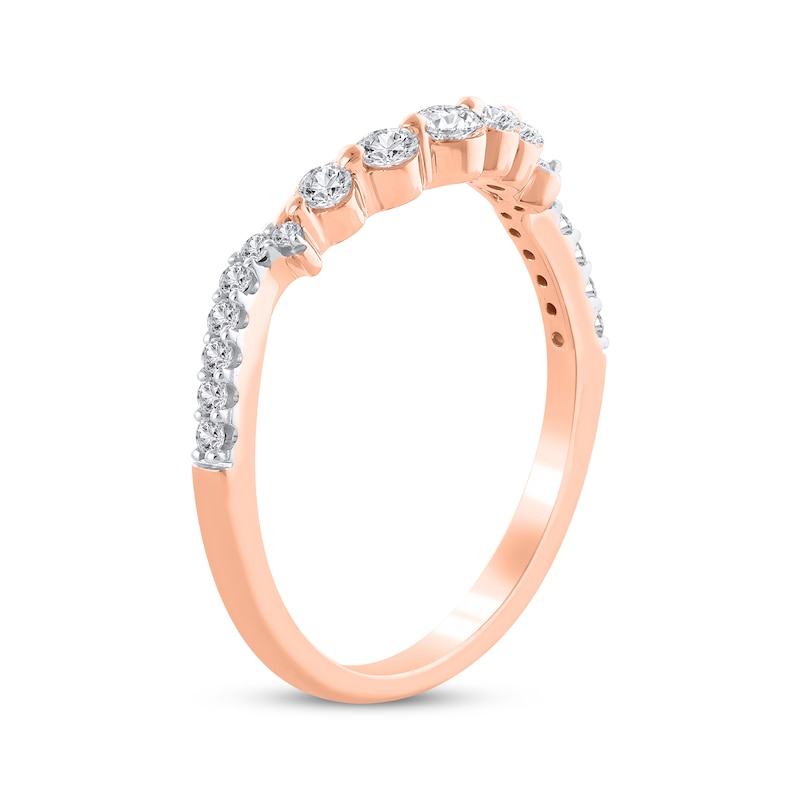 Main Image 2 of Adore Round-Cut Diamond Contour Anniversary Band 1/3 ct tw 14K Rose Gold