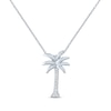 Thumbnail Image 0 of Diamond Accent Palm Tree Necklace Sterling Silver 18"