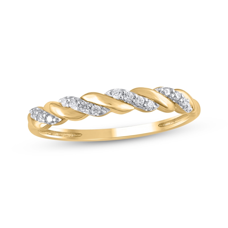 Main Image 1 of Lab-Grown Diamonds Anniversary Band 1/15 ct tw 10K Yellow Gold