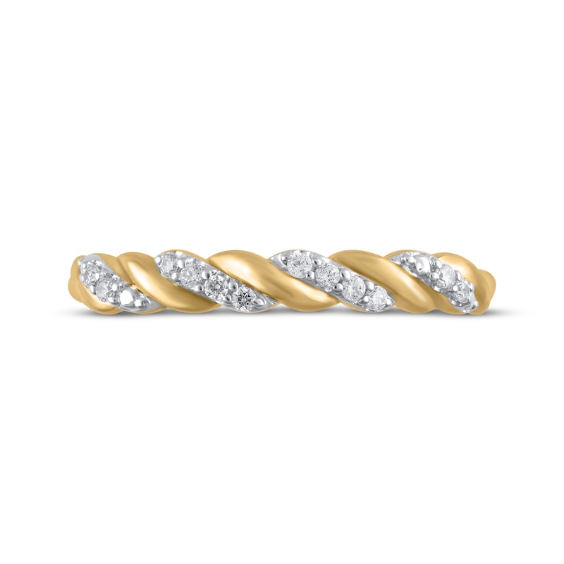 Main Image 3 of Lab-Grown Diamonds Anniversary Band 1/15 ct tw 10K Yellow Gold