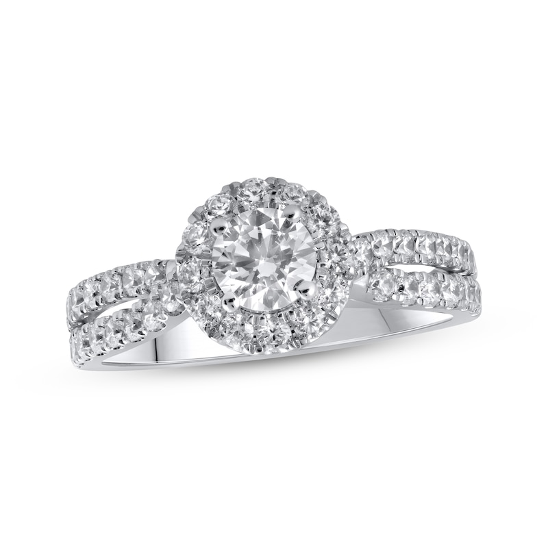 Main Image 1 of Lab-Grown Diamonds Engagement Ring 1-1/4 ct tw 14K White Gold