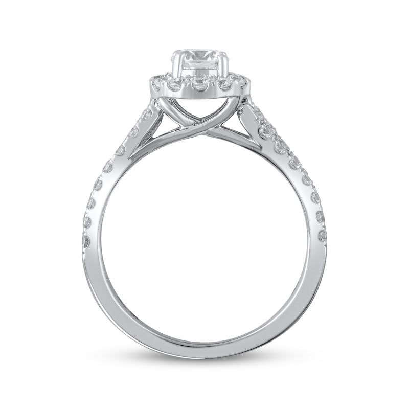 Main Image 3 of Lab-Grown Diamonds Engagement Ring 1-1/4 ct tw 14K White Gold