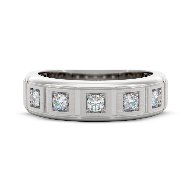 Main Image 3 of Men's THE LEO First Light Diamond Wedding Band 3/8 ct tw 14K White Gold