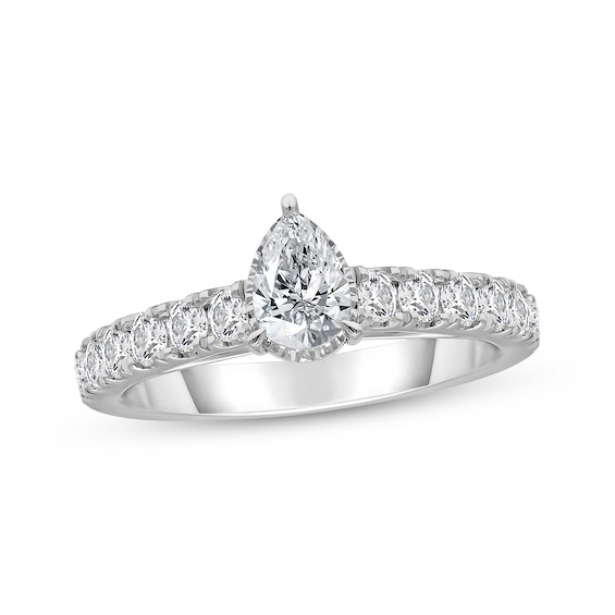 Adore Pear-Shaped Diamond Engagement Ring 1 ct tw 10K White Gold