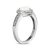 Thumbnail Image 2 of Heart-Shaped Lab-Created Opal & White Lab-Created Sapphire Ring Sterling Silver
