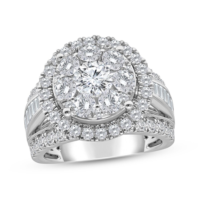 Main Image 1 of Adore Lab-Grown Diamonds Multi-Stone Halo Engagement Ring 4 ct tw 14K White Gold